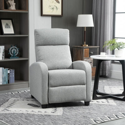 HOMCOM Elegant Wingback Recliner Chair with Button Tufting & Nailhead Trim