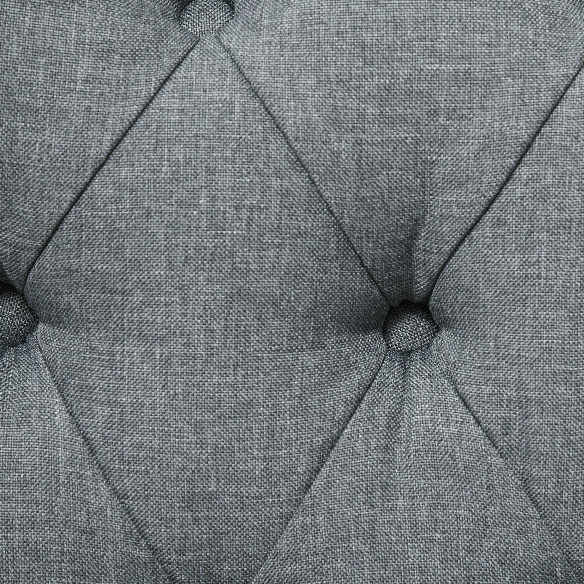 HOMCOM Grey Button Tufted Chaise Lounge Chair with Bolster Pillow Wood Legs