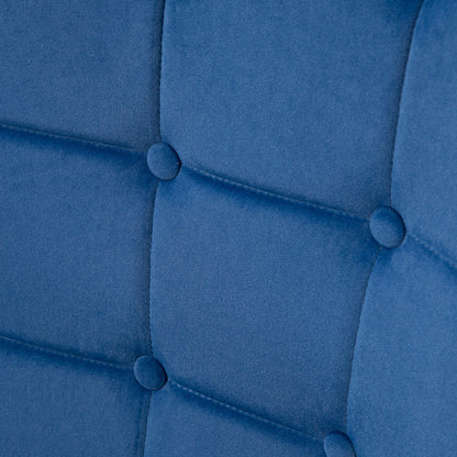 Elegant Modern Velvet Accent Chair & Ottoman Set with Gold Metal Legs